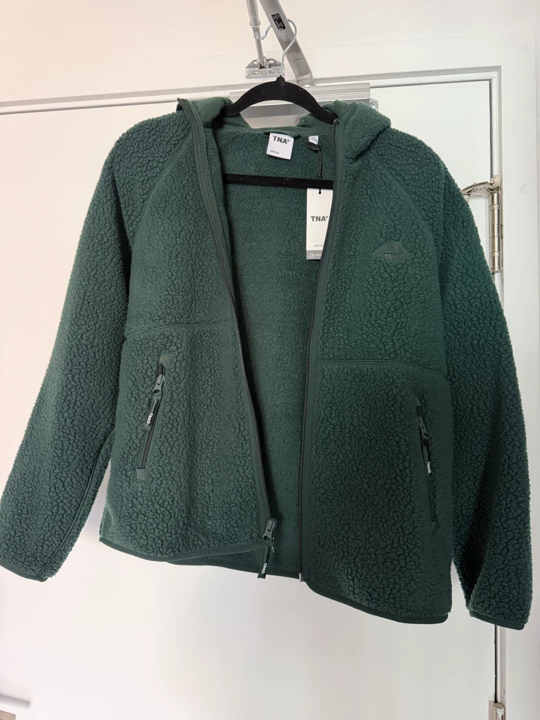 TNA Aritzia Polartec Raglan Zip Hoodie - Scarab
