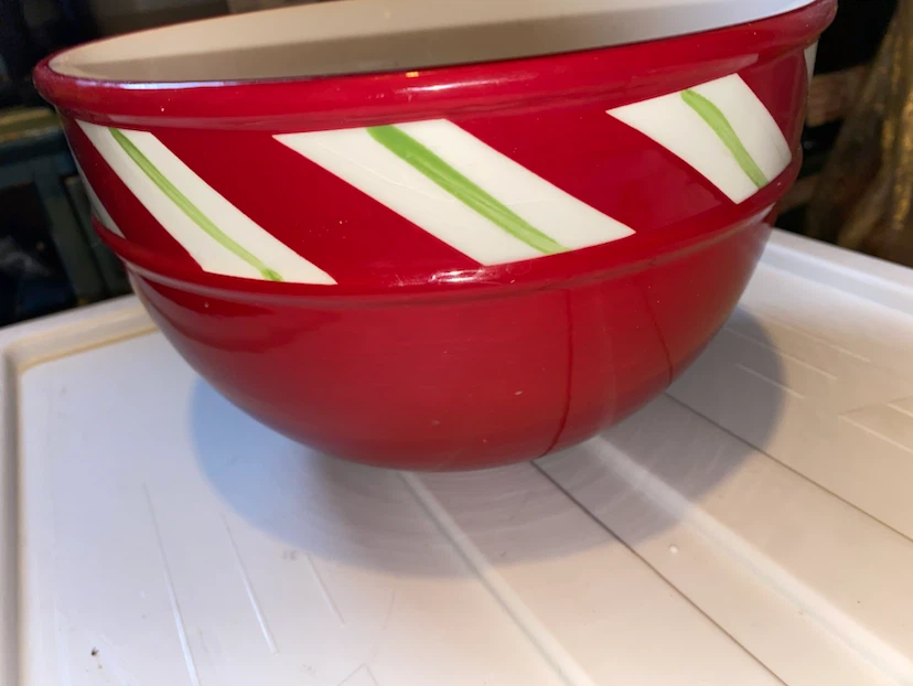 SCM Designs Red and White Candy Cane Bowl - photo 2