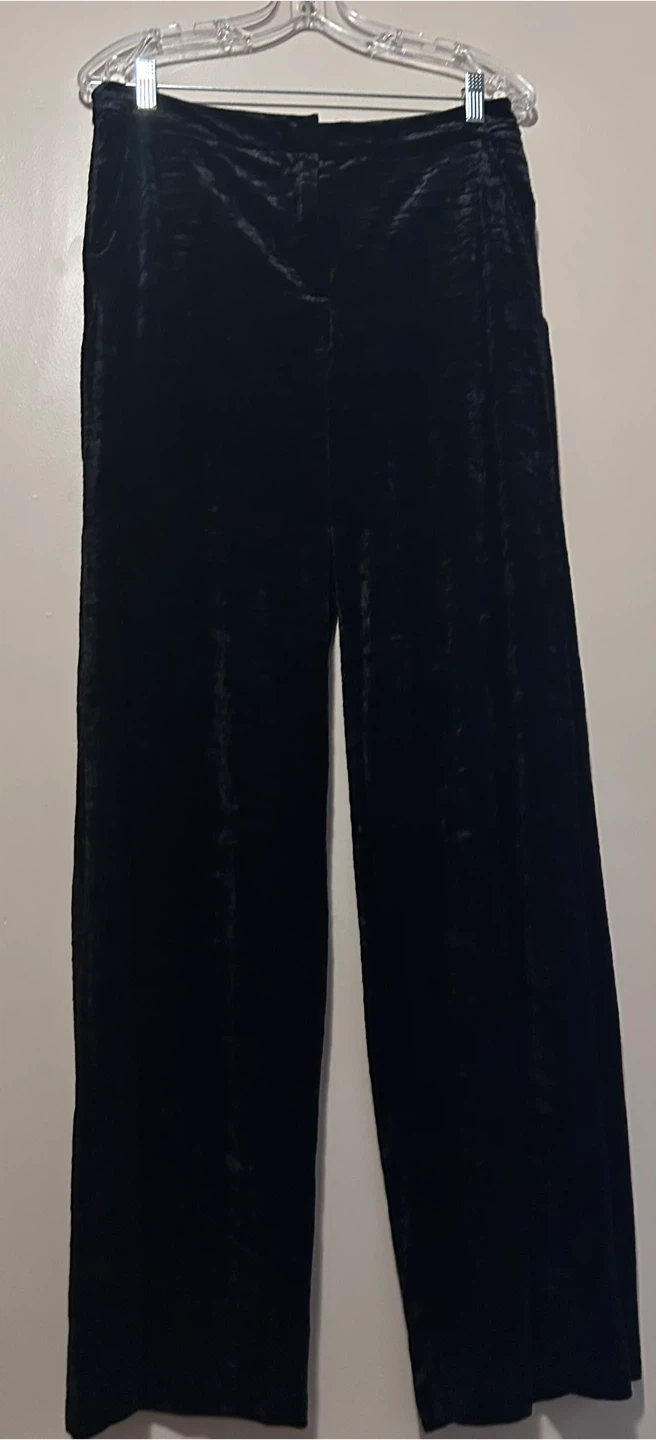 Forever 21 Black Velvet Trousers