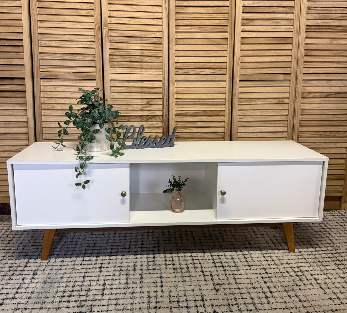 Mid-Century Modern Media Console Table