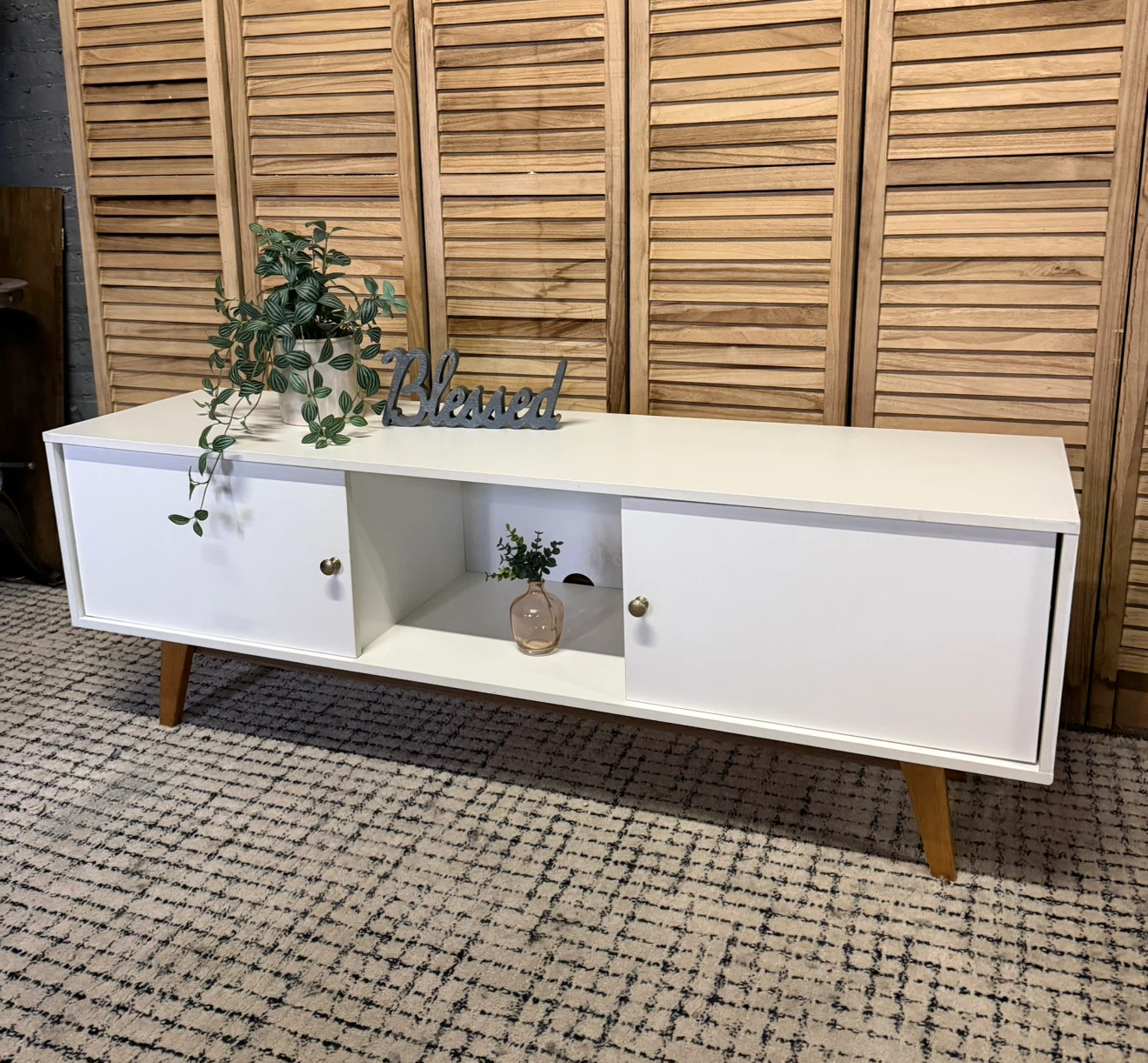 Mid-Century Modern Media Console Table - photo 2