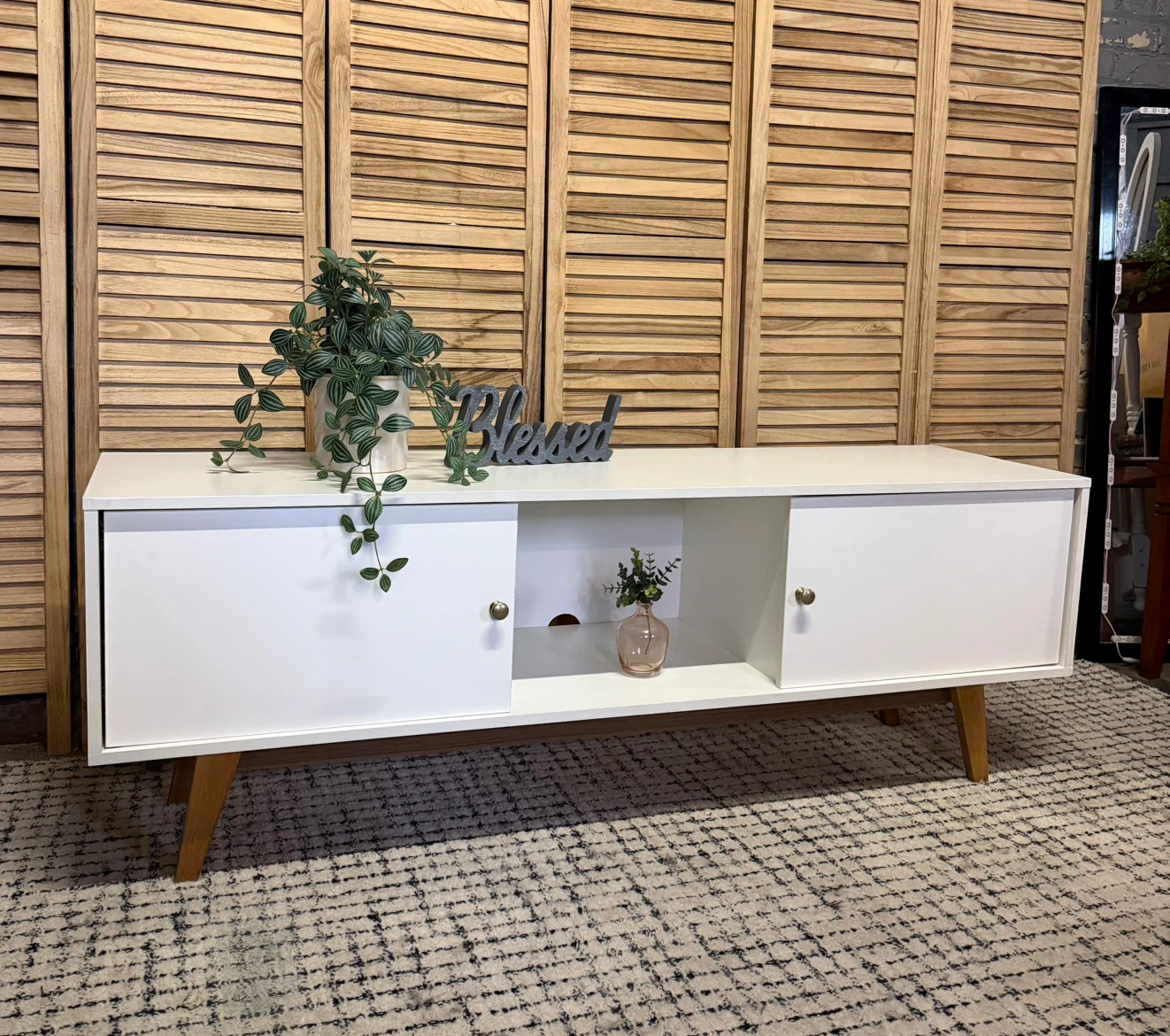 Mid-Century Modern Media Console Table - photo 3