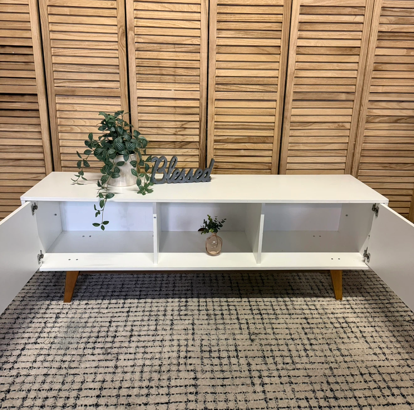 Mid-Century Modern Media Console Table - photo 4