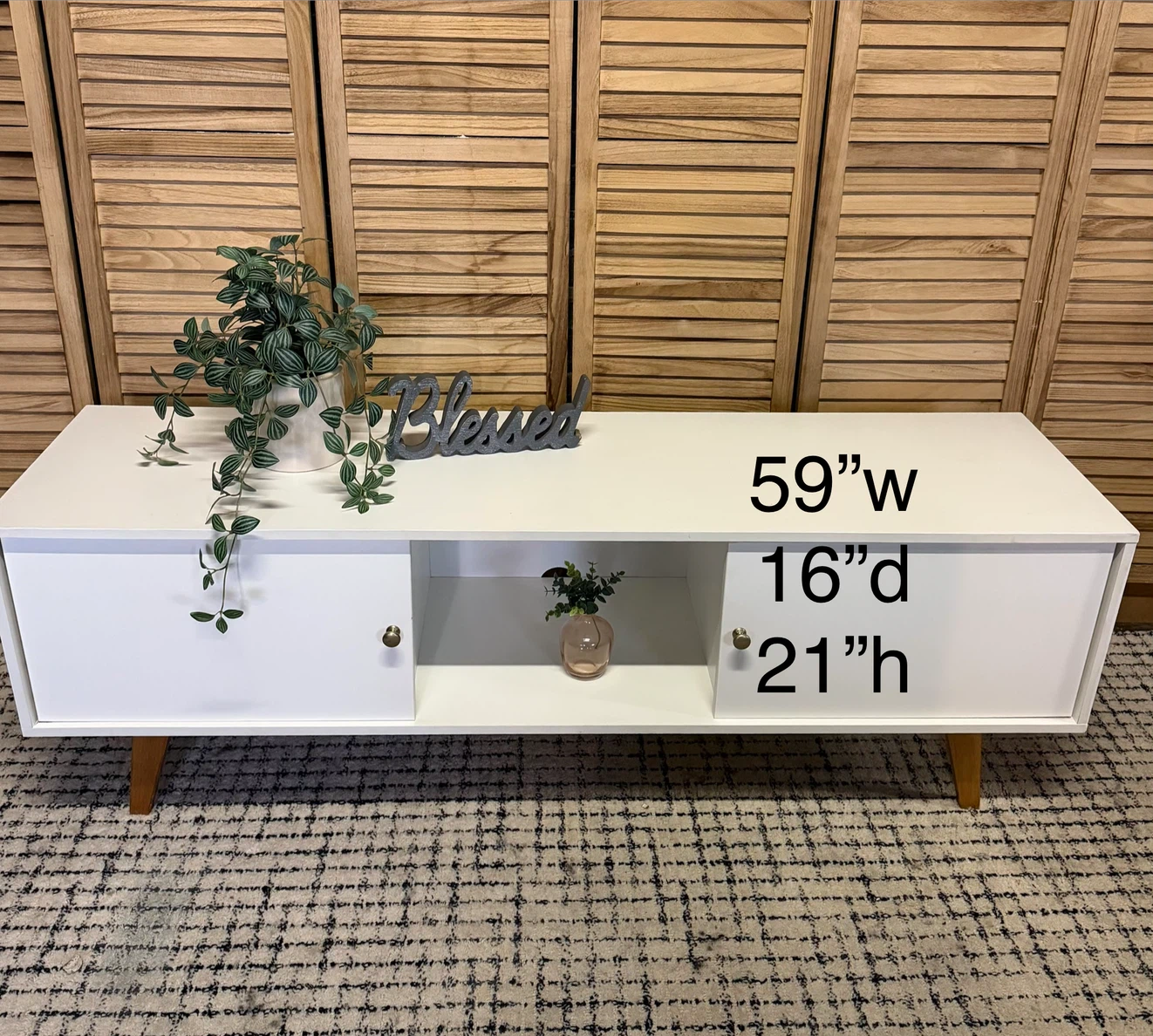 Mid-Century Modern Media Console Table - photo 5
