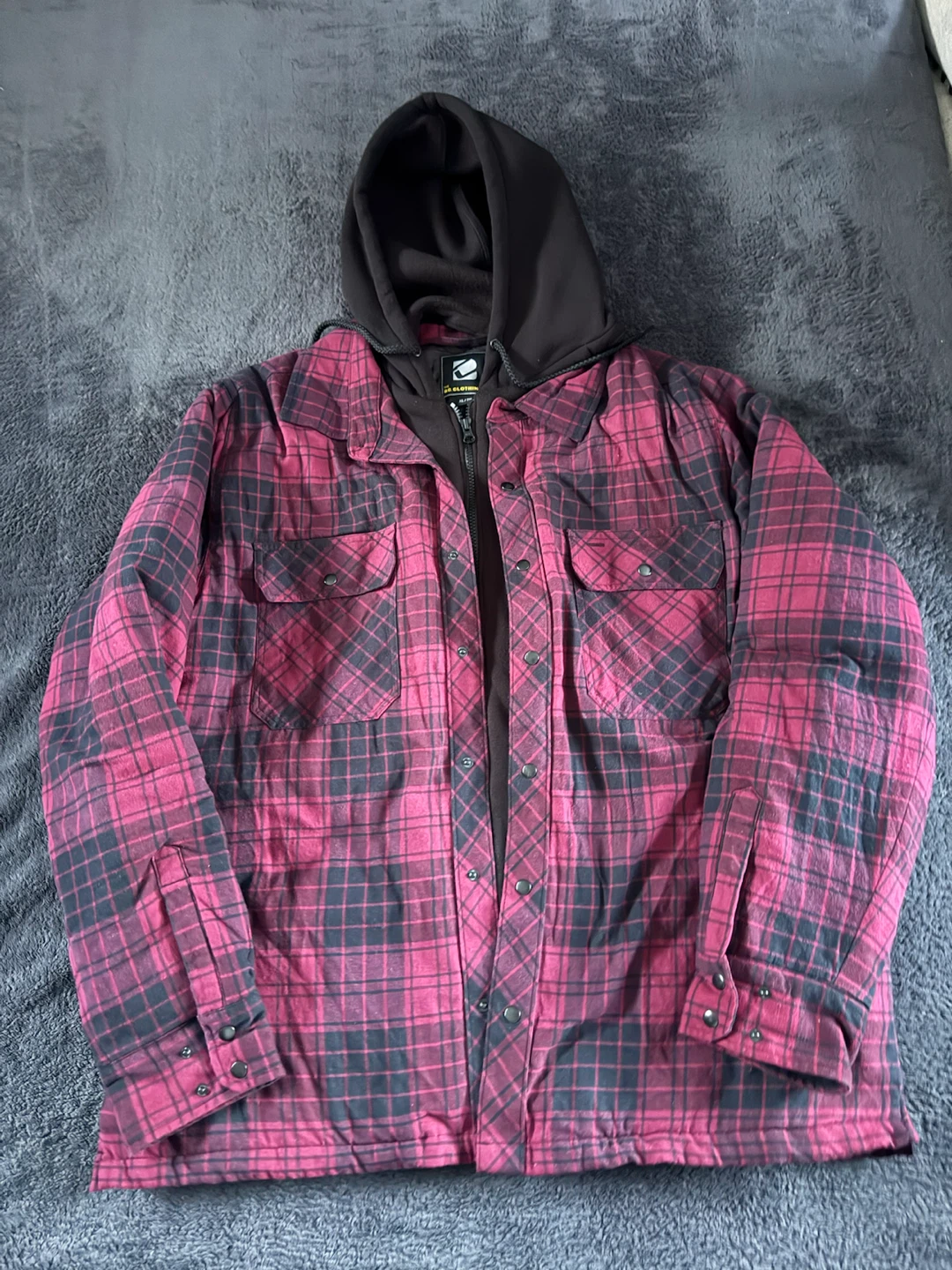 BC Clothing Co. Plaid Hooded Flannel Jacket