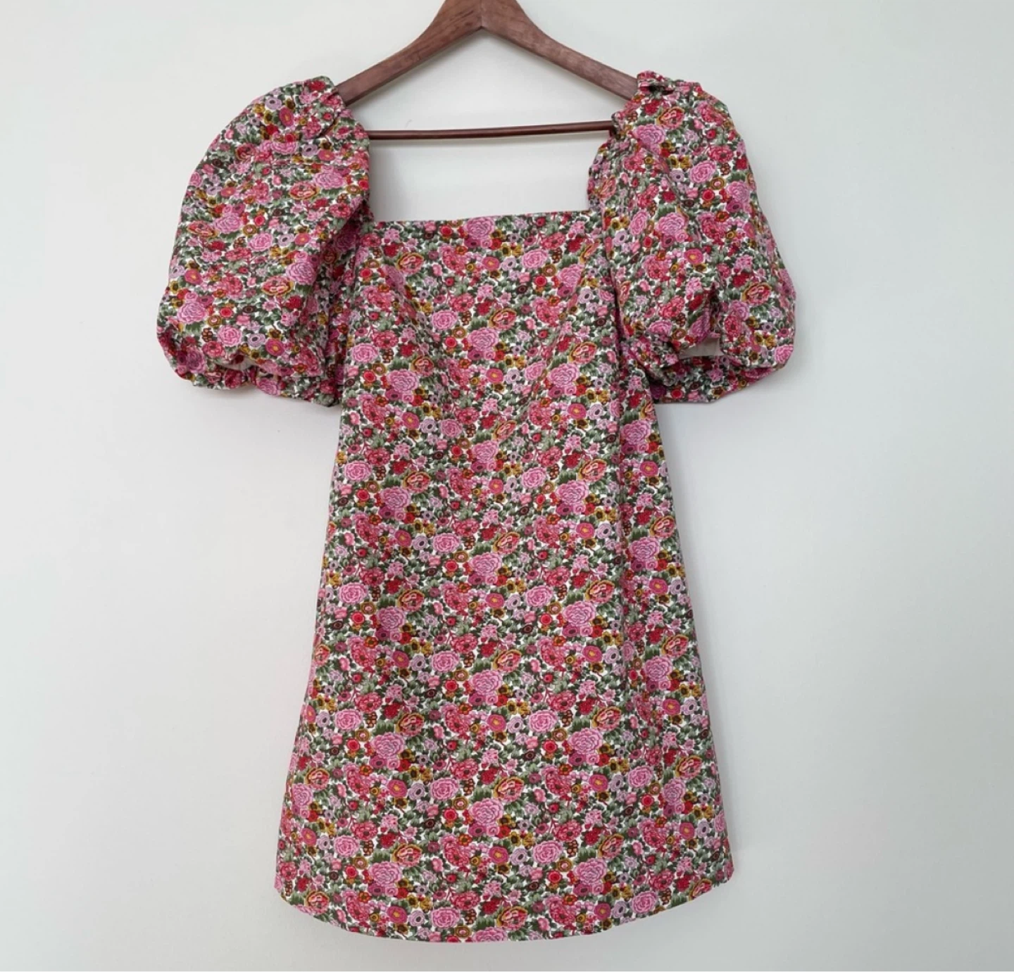 Mango Floral Puff Sleeve Mini Dress 🏈 - photo 3