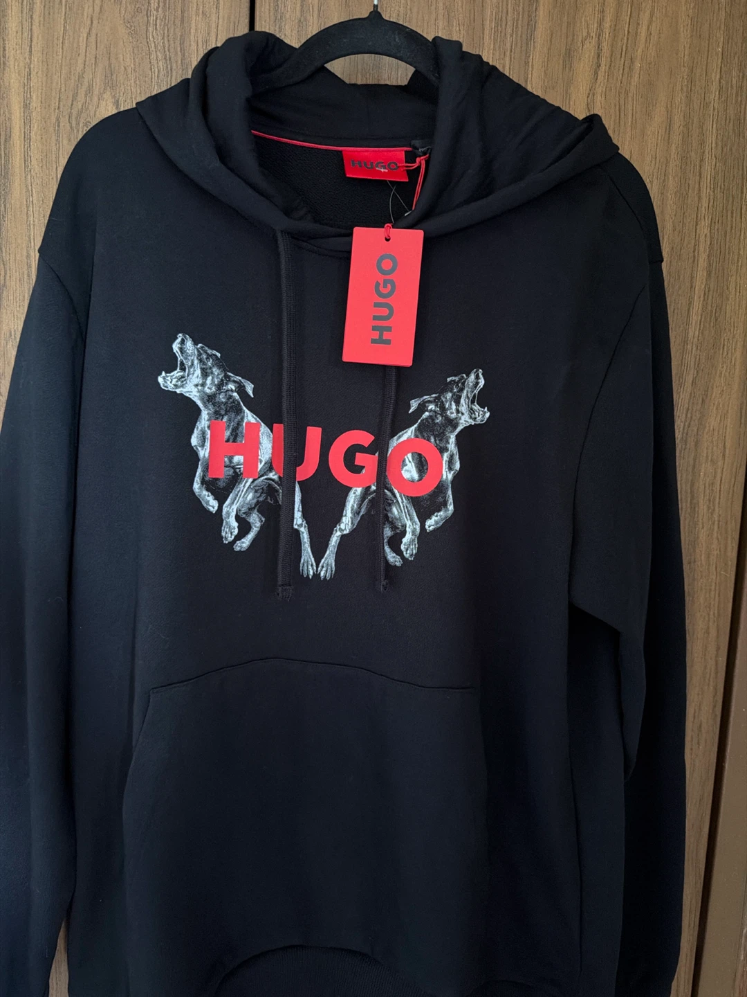 HUGO Black Graphic Hoodie