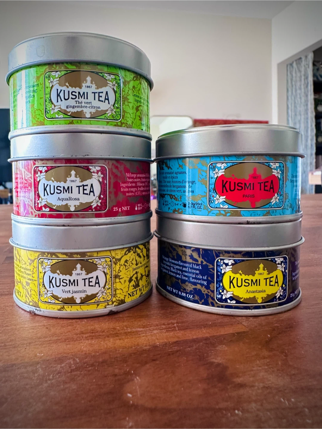 Kusmi Tea Mini Tins set of 5🏈