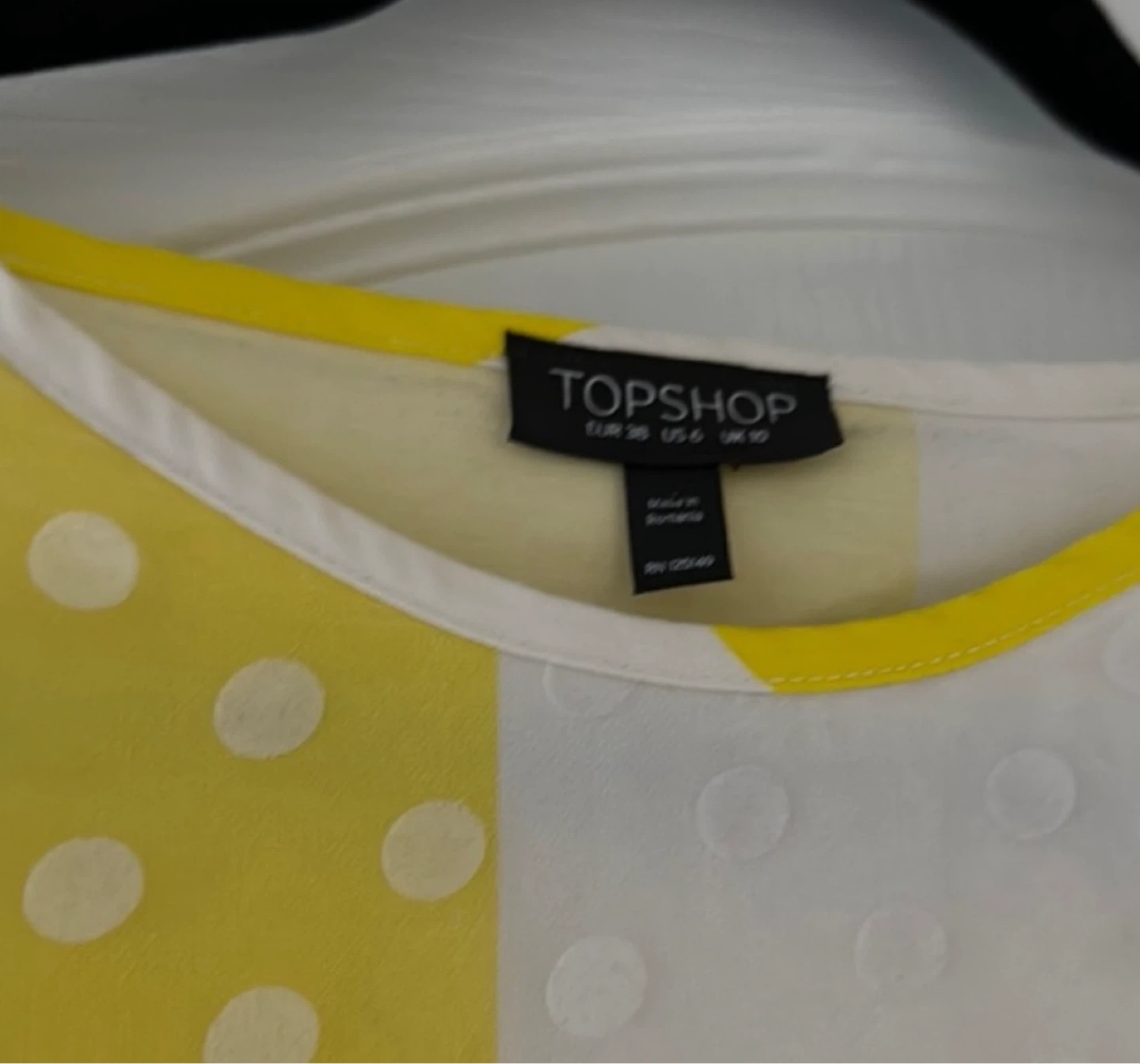 Topshop Yellow and White Polka Dot Blouse 🏈 - photo 2