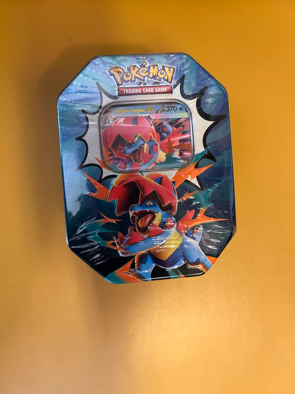 🔥Pokemon Mega Feraligatr EX Trading Card Tin