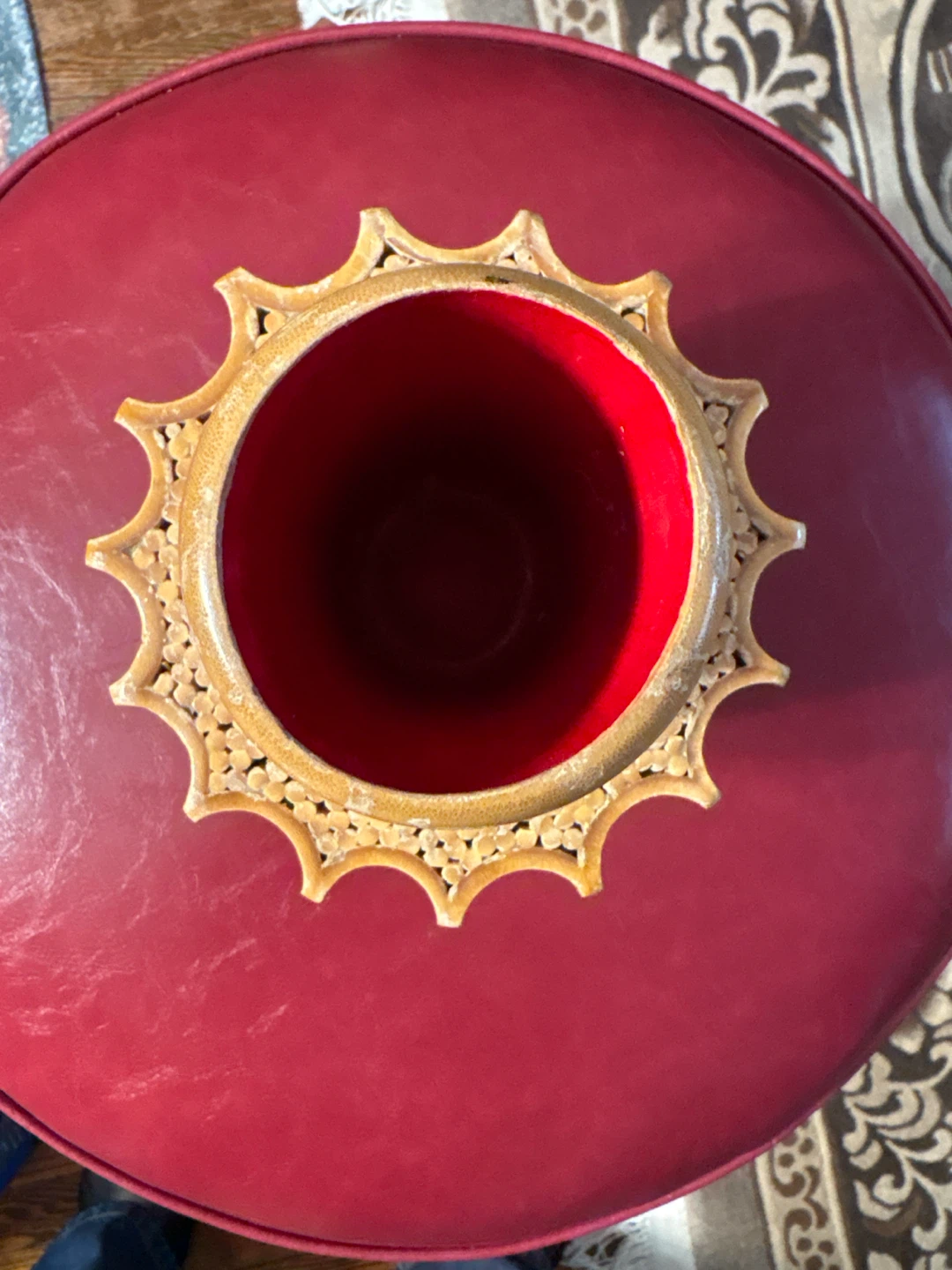 🏈 Decorative Bamboo and Lacquer Vase - photo 2