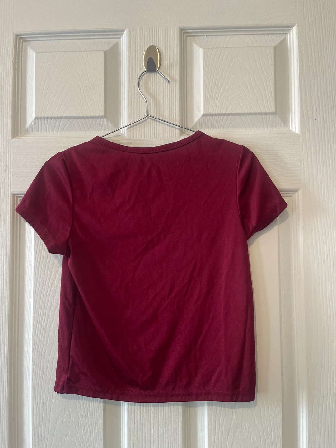 SHEIN Burgundy Short Sleeve Tee - photo 2