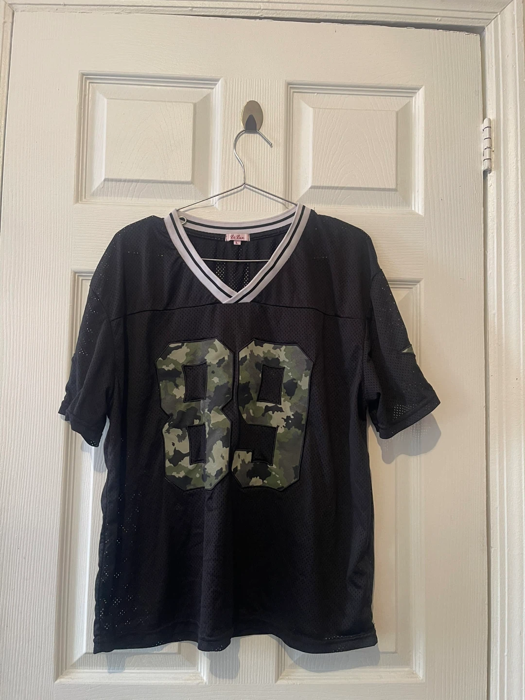 La Lux Black Mesh Jersey Size Large