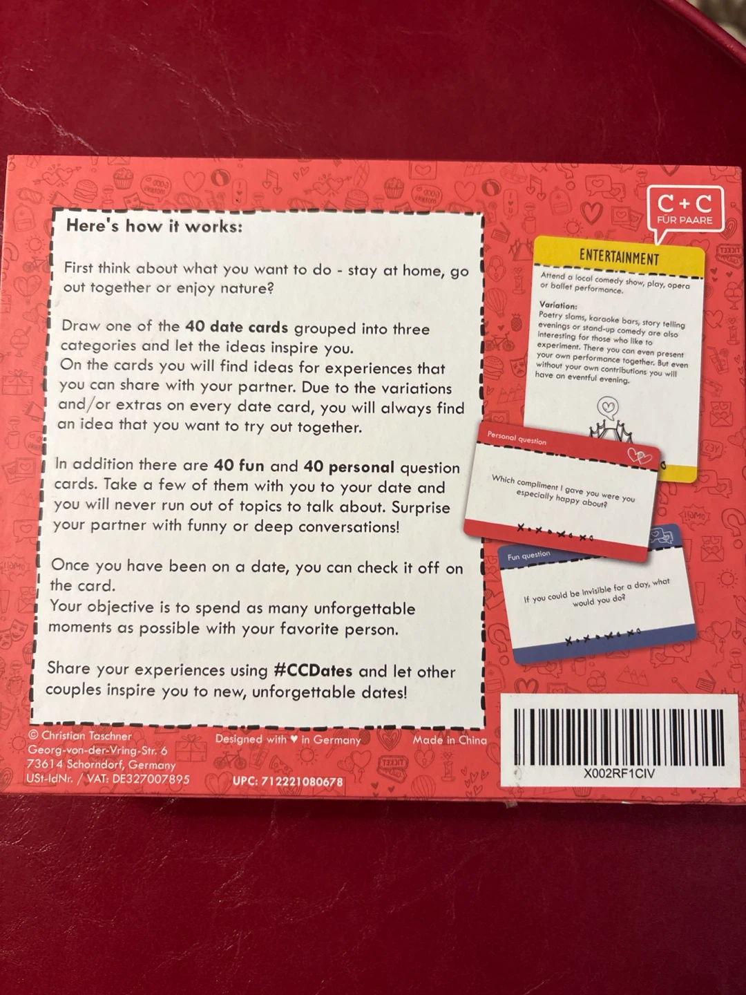 🏈 Dates & Talks Card Game for Couples - photo 3