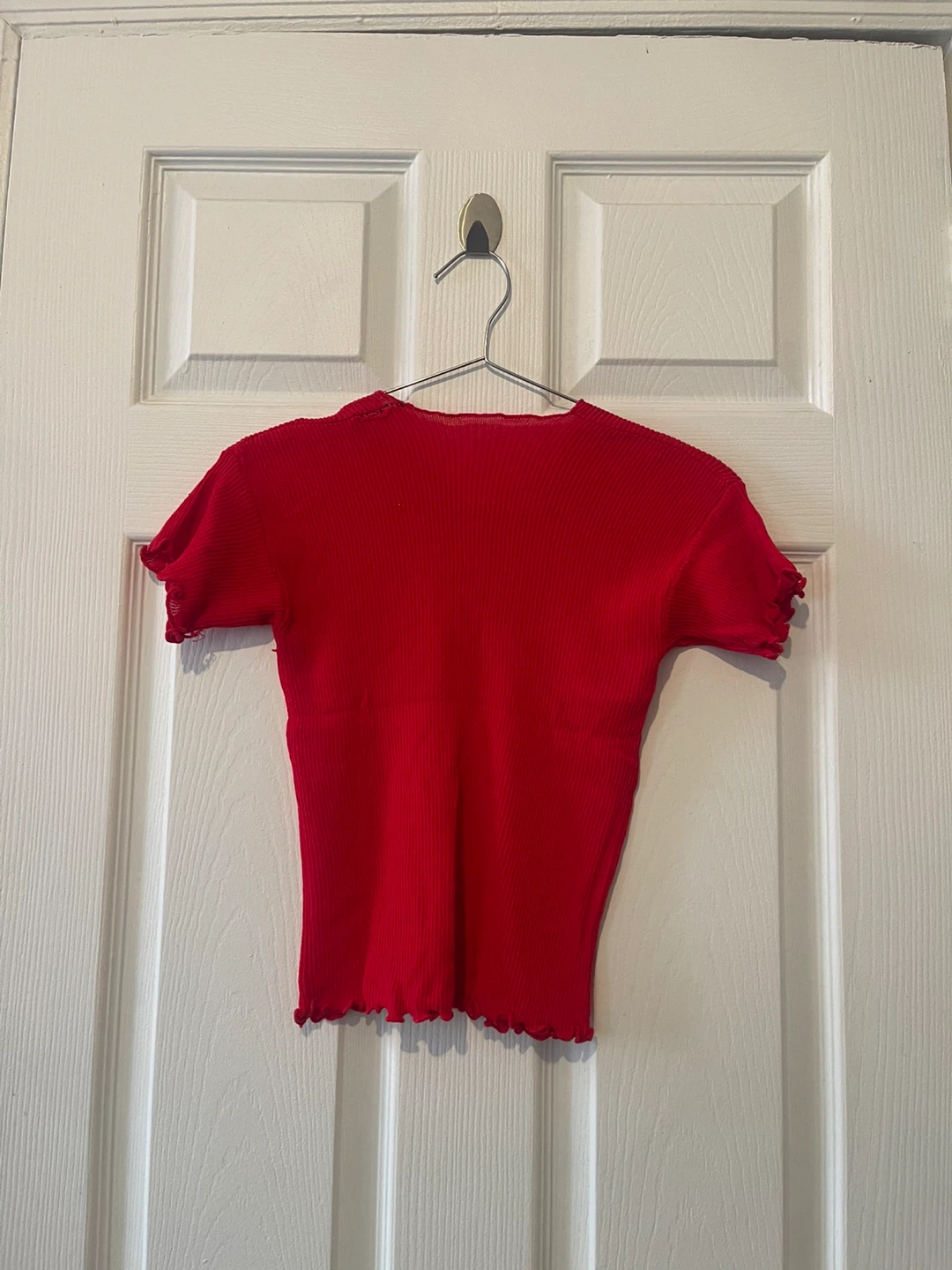 Red Ribbed Lettuce Edge Top - photo 2