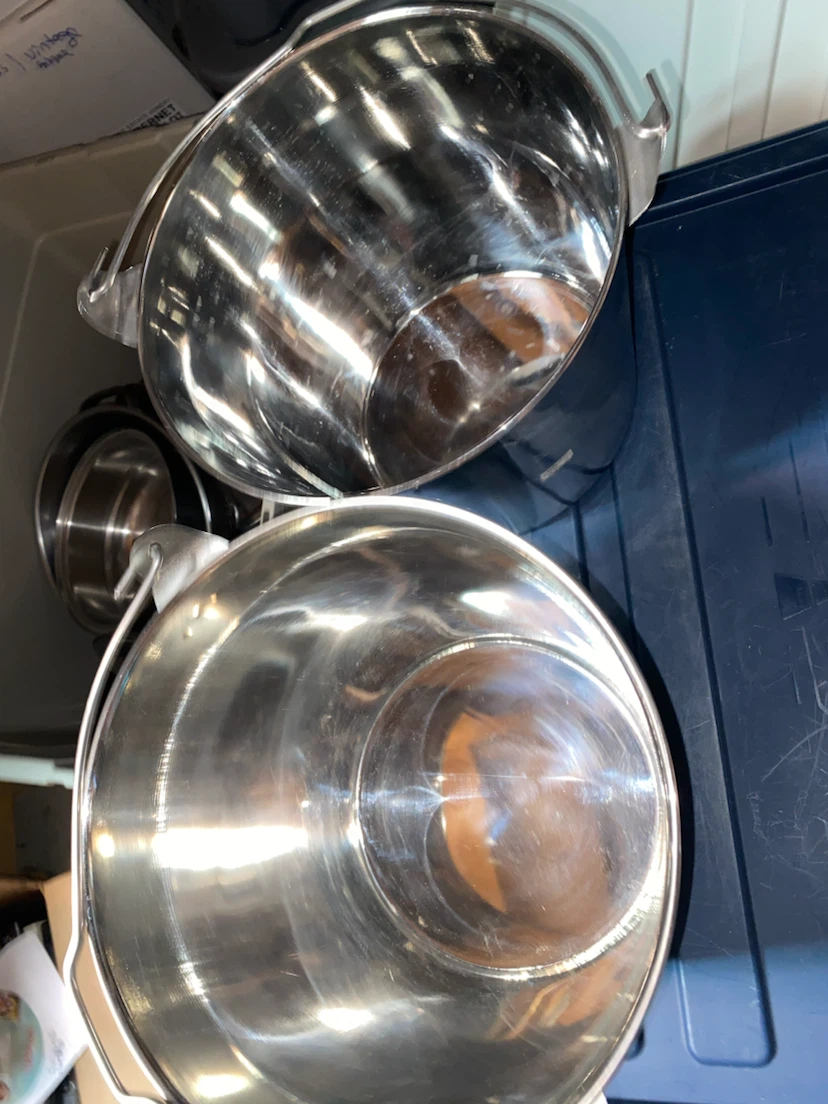 Two Stainless Steel Buckets - photo 3