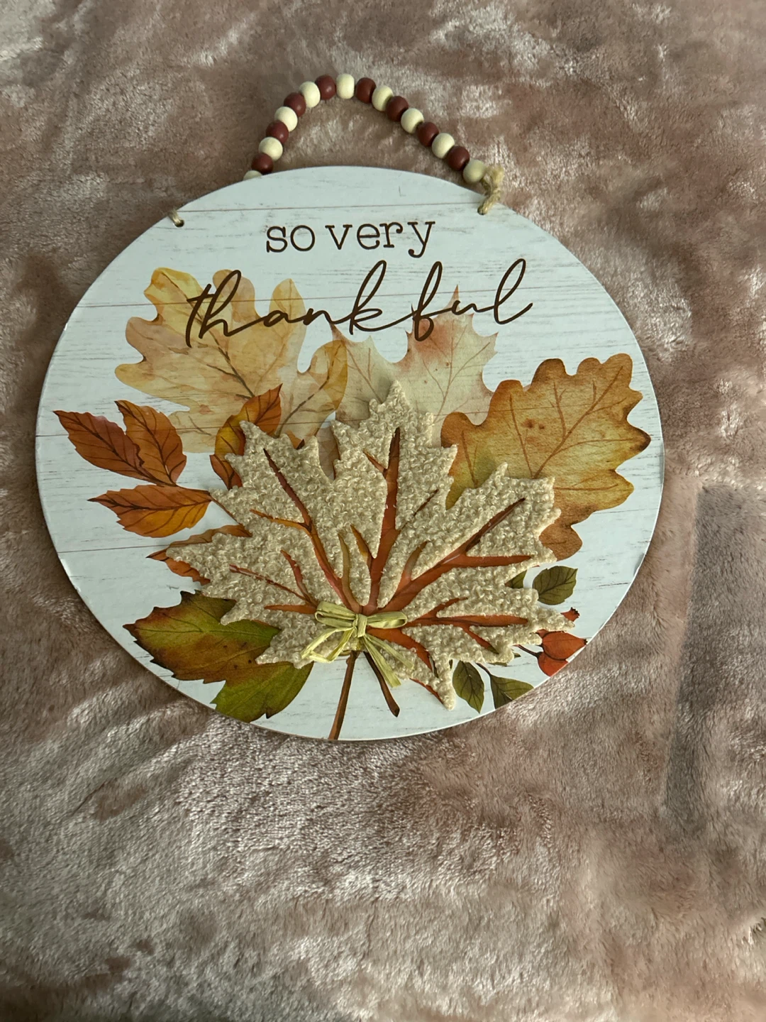 So Very Thankful Round Wall Sign 🏈