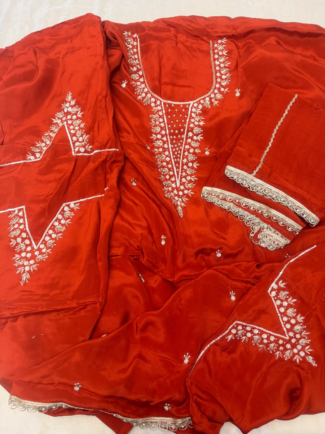 Unstitched Embroidered Salwar Kameez Fabric Sets - photo 2