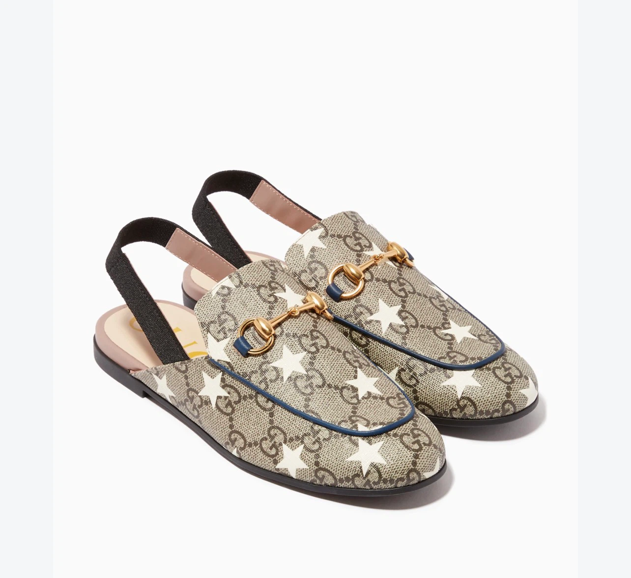 Authentic Gucci GG Supreme  Slingback Horsebit Loafers