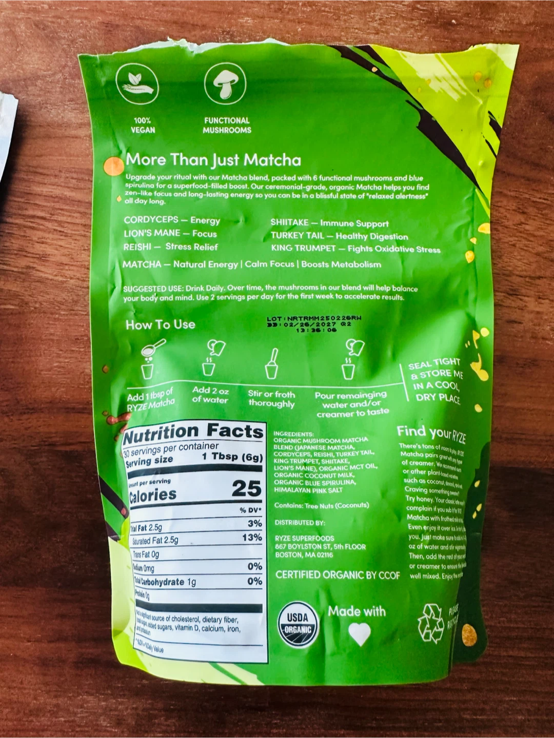 RYZE Mushroom Matcha Powder🏈 - photo 2