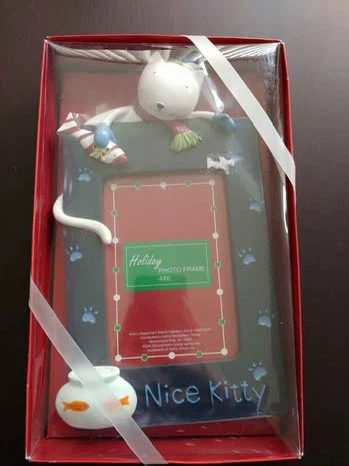 Nice Kitty Holiday Photo Frame 🏈