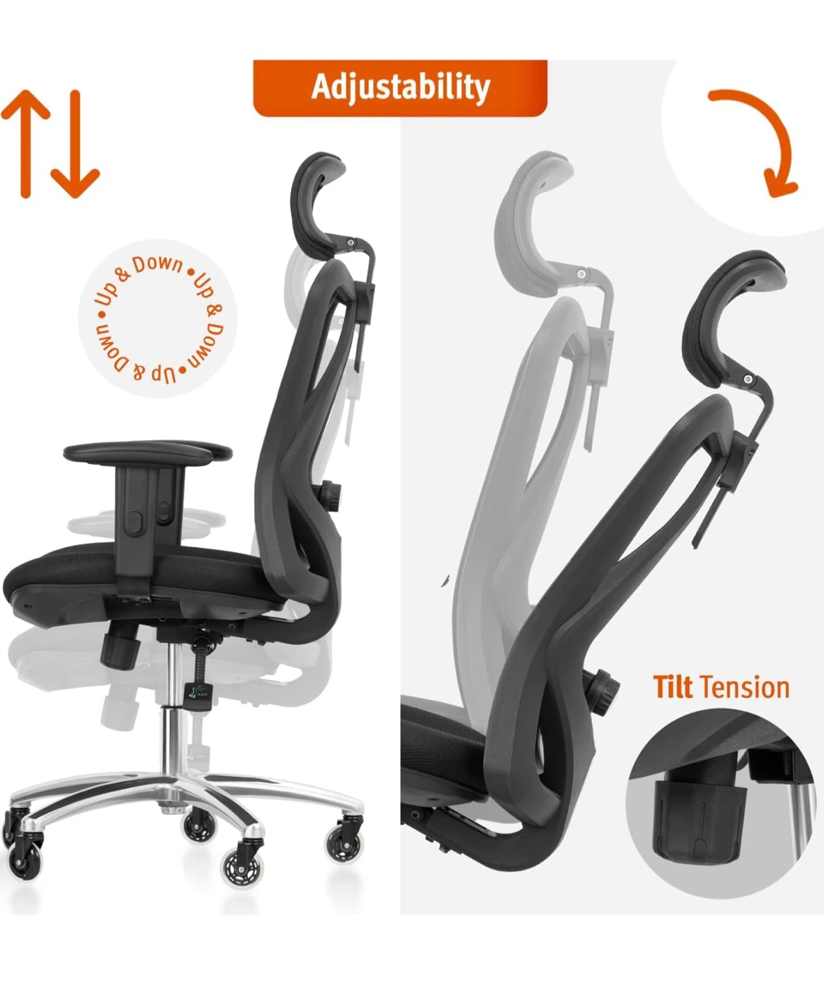 Ergonomic Office Chair with Headrest - photo 3