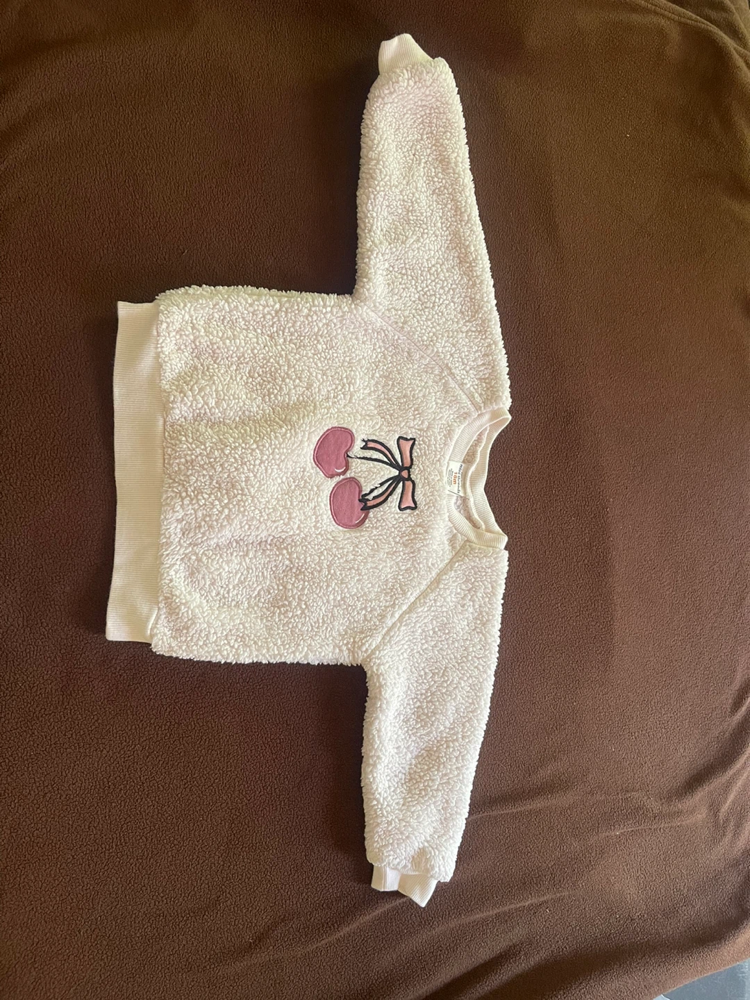 Wild Threads Cherry Sherpa Sweatshirt