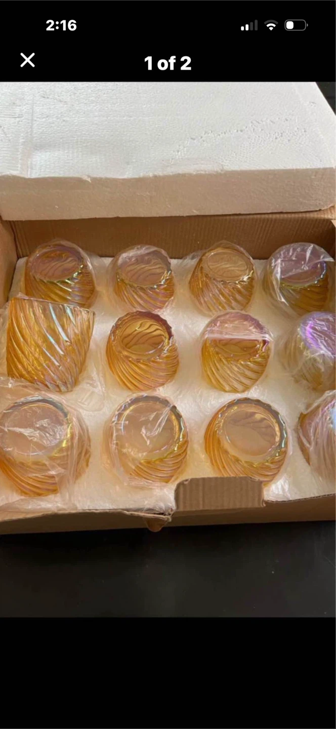 NEW 12 Iridescent Candle Holders