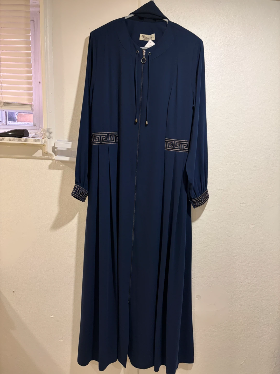 Medine Navy Blue Turkish Abaya with scarf