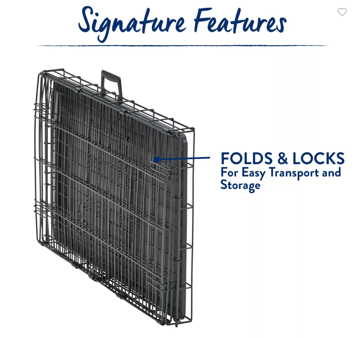 Top Paw Double Door Folding Wire Dog Crate - photo 4
