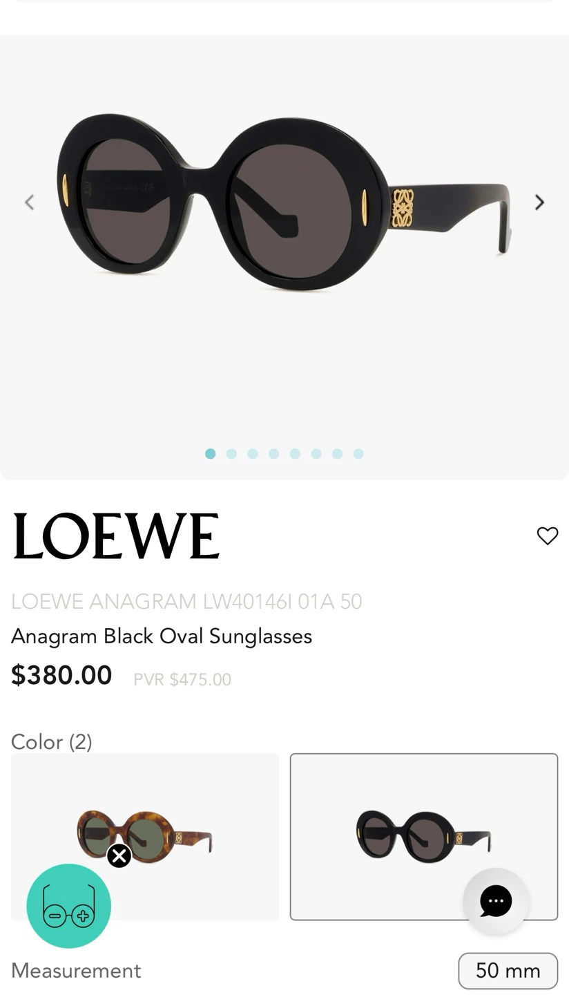 Loewe Anagram Black Oval Sunglasses - photo 5