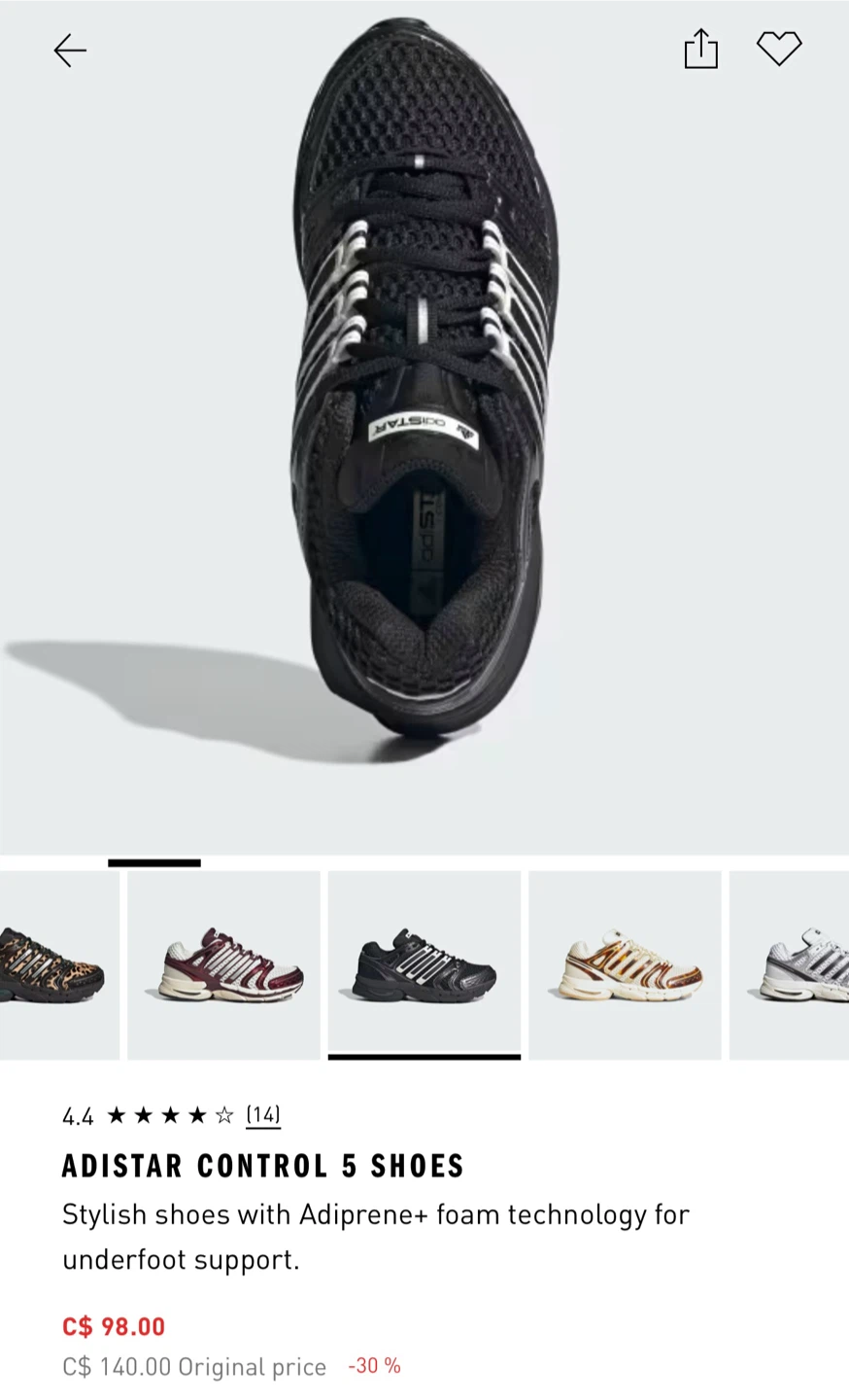 Adidas Adistar Control 5 Shoes 9.5 - photo 3