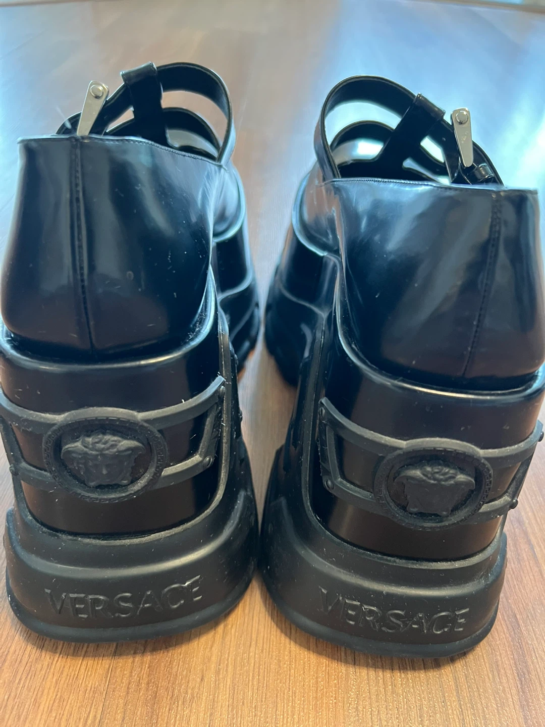 Authentic Versace Medusa Black Anthem Chunky Platform Shoes - photo 3