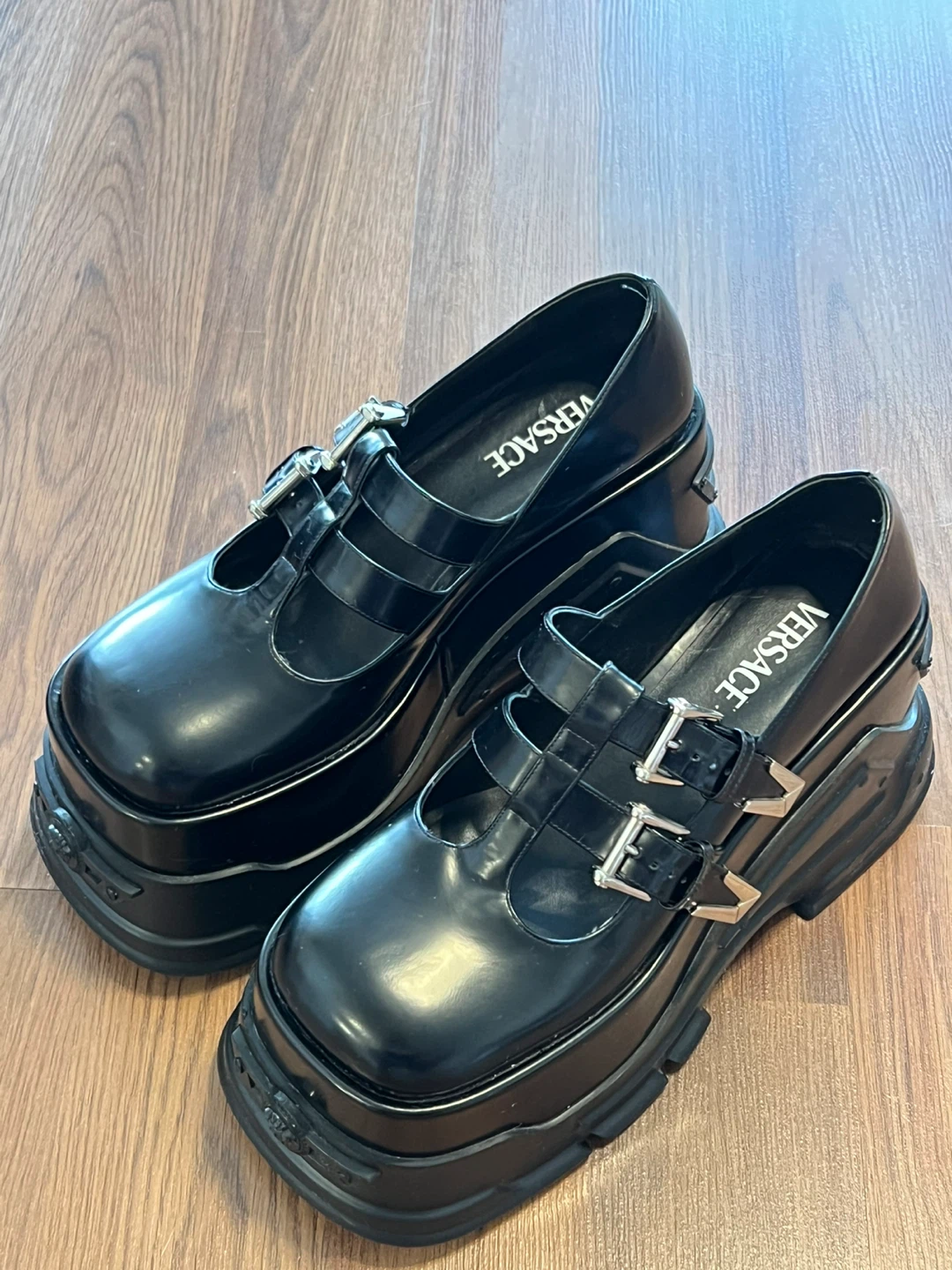 Authentic Versace Medusa Black Anthem Chunky Platform Shoes - photo 4