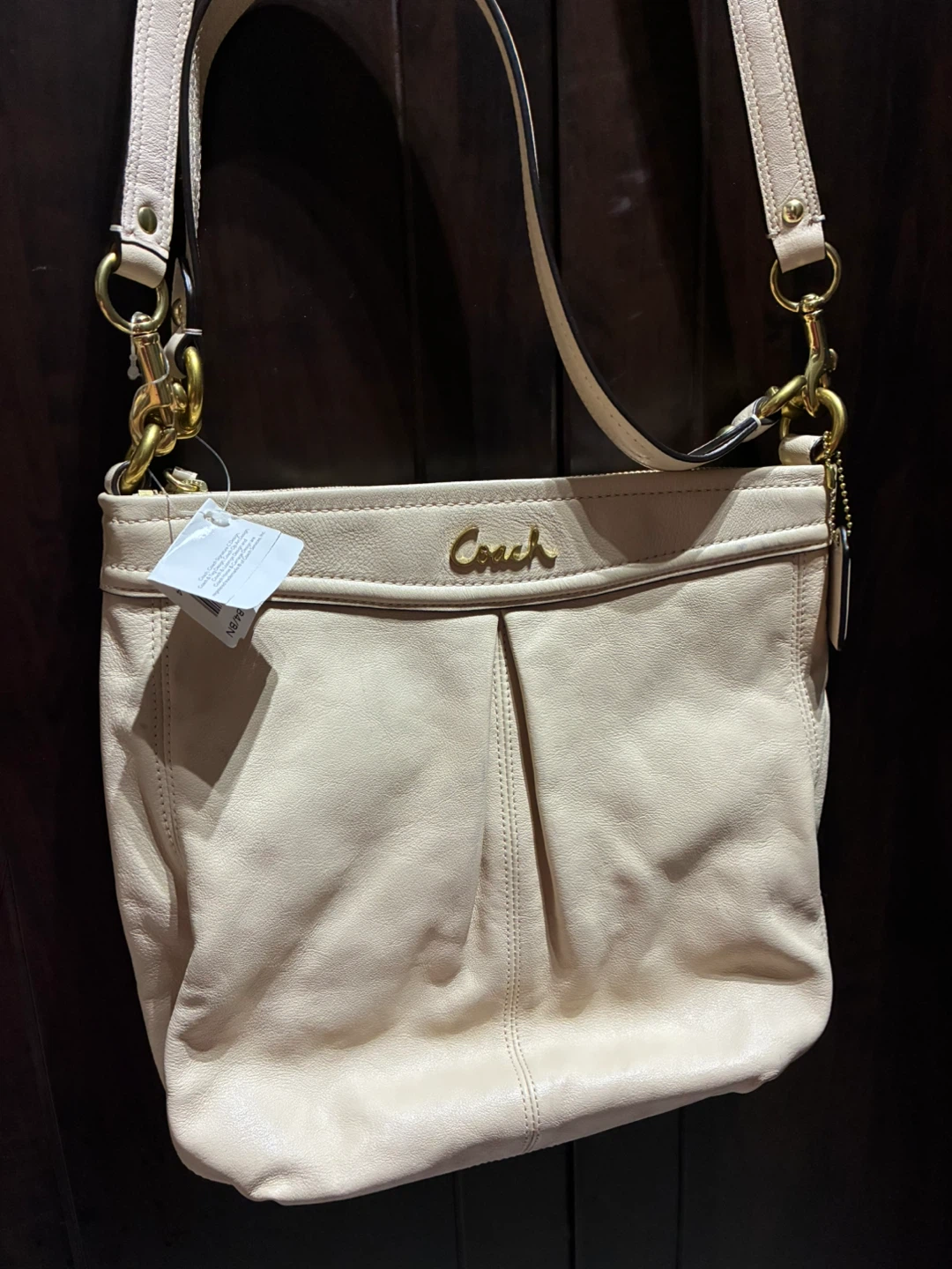 Brand new Coach cream leather crossbody bag