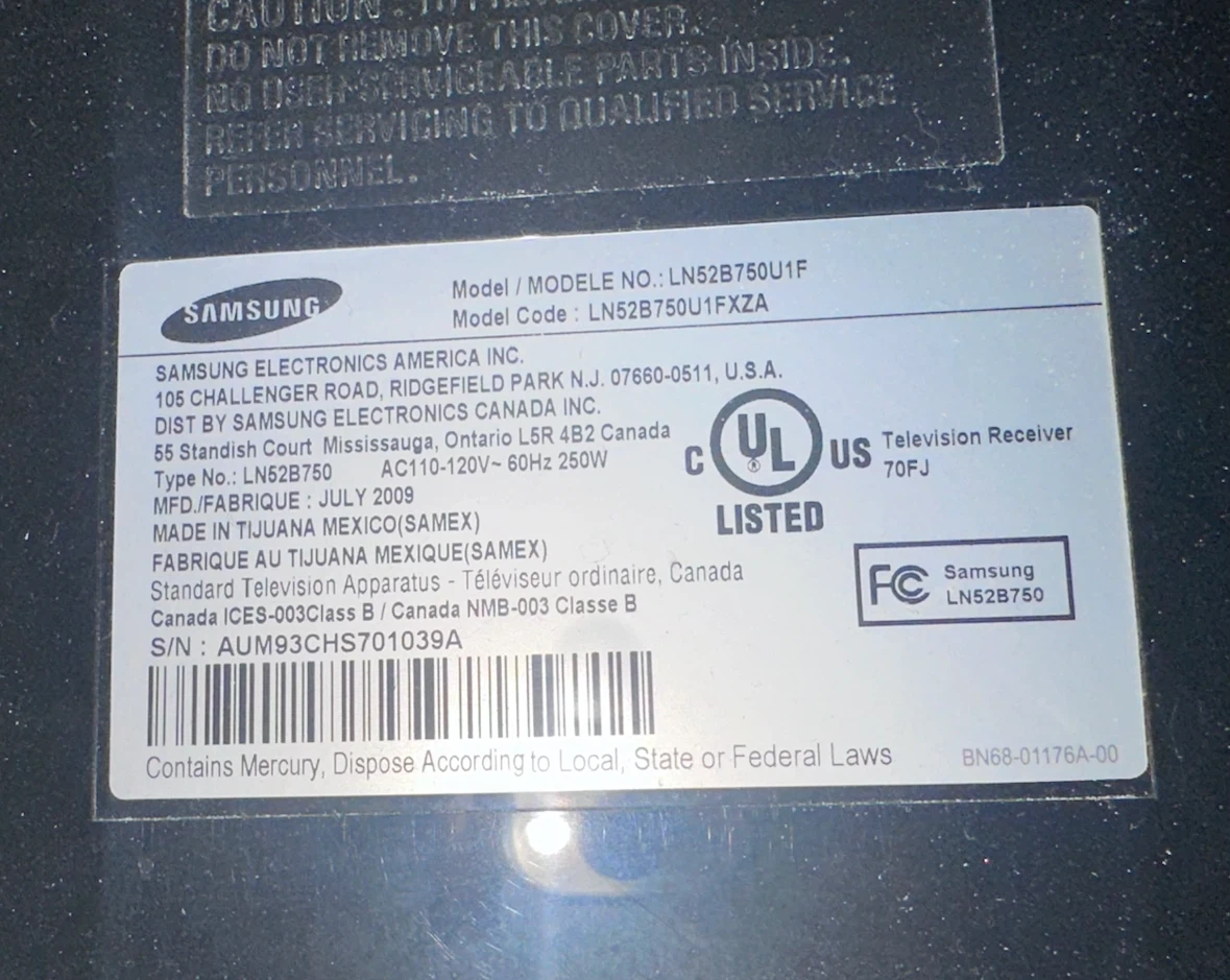 Samsung 52-inch LCD Television - photo 3
