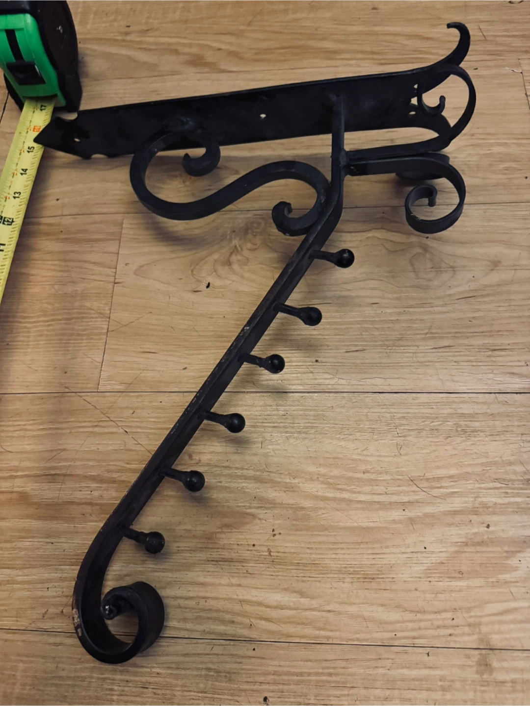wrought iron coat rack