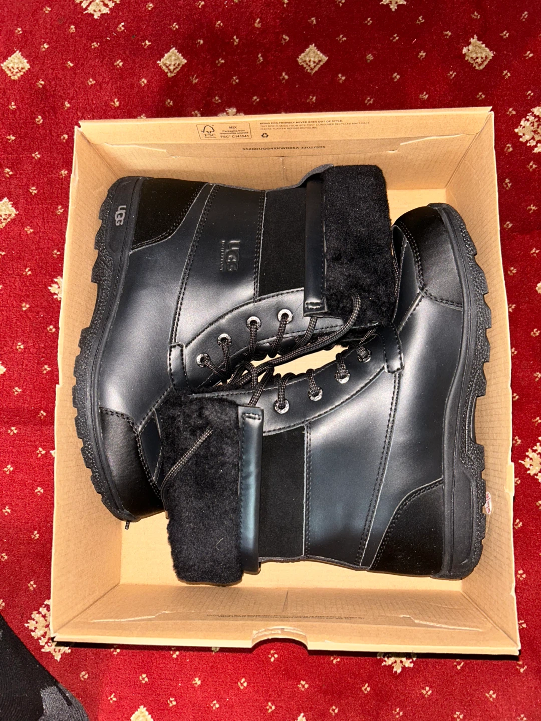 UGG Black Winter Boots Size 6 (Brand New)