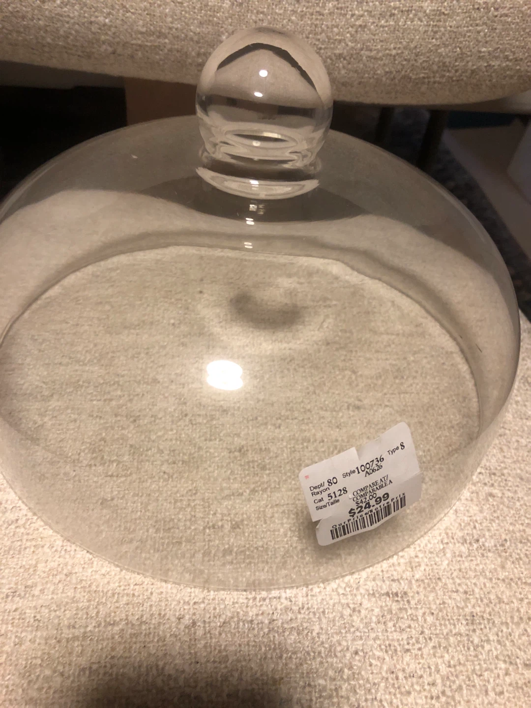 Glass Dome Food Cover cake Tray cover 🏈