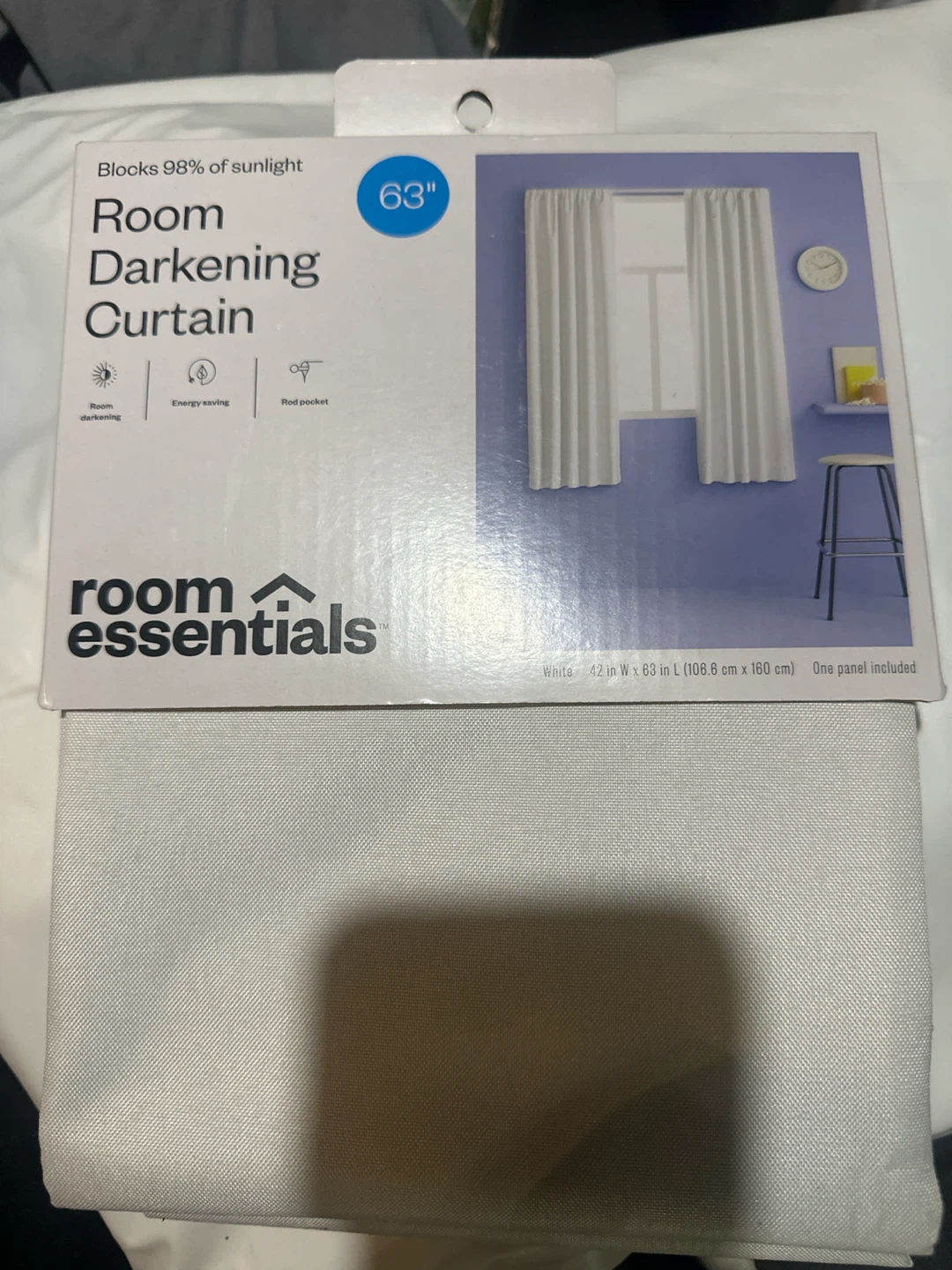Room Essentials White Room Darkening Curtain Panel