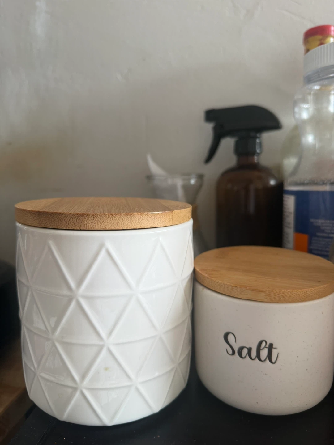 Set of Two Ceramic Canisters with Bamboo Lids - photo 4