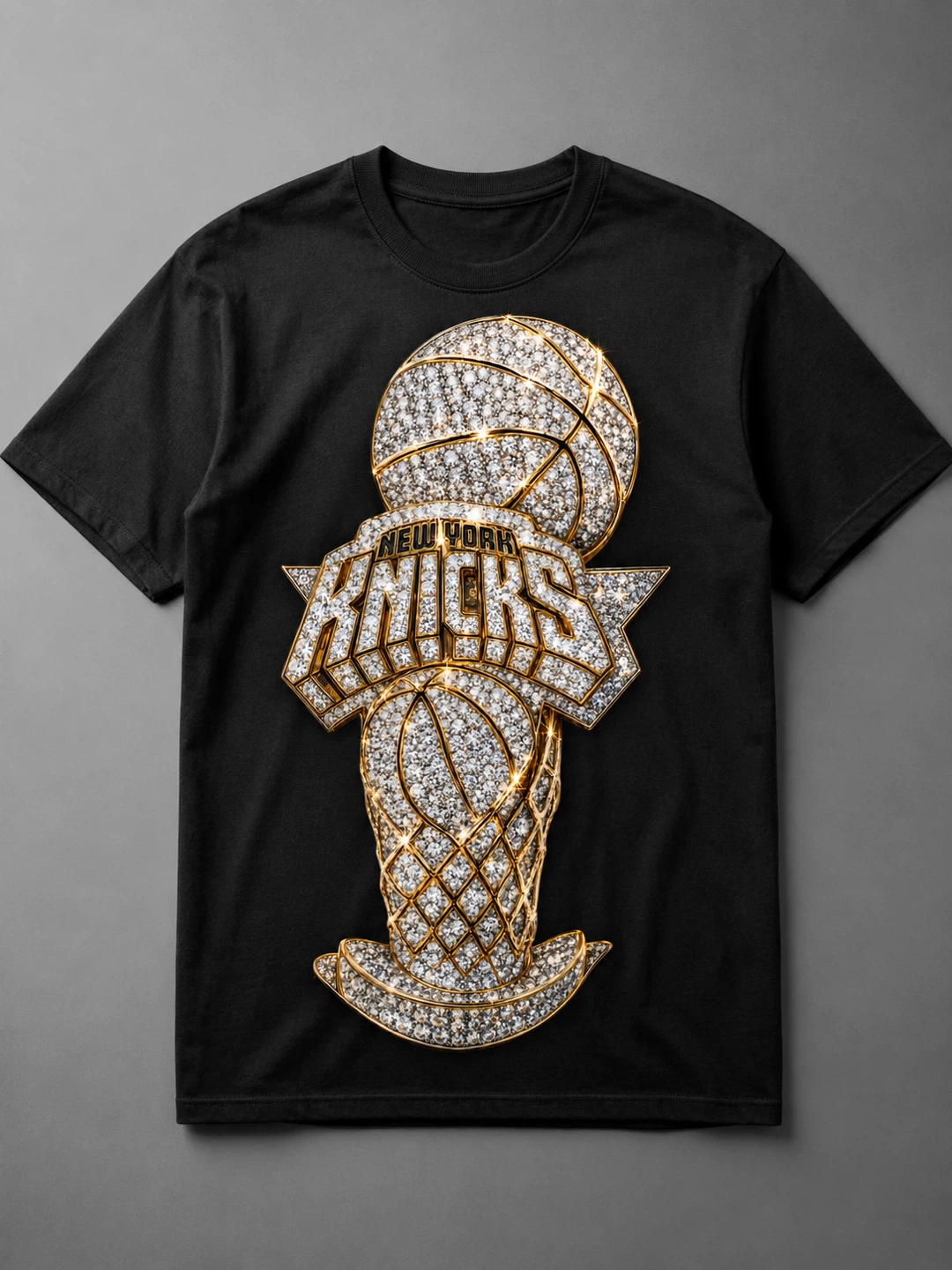 New York Basketball Rhinestone Graphic T-Shirt - photo 2