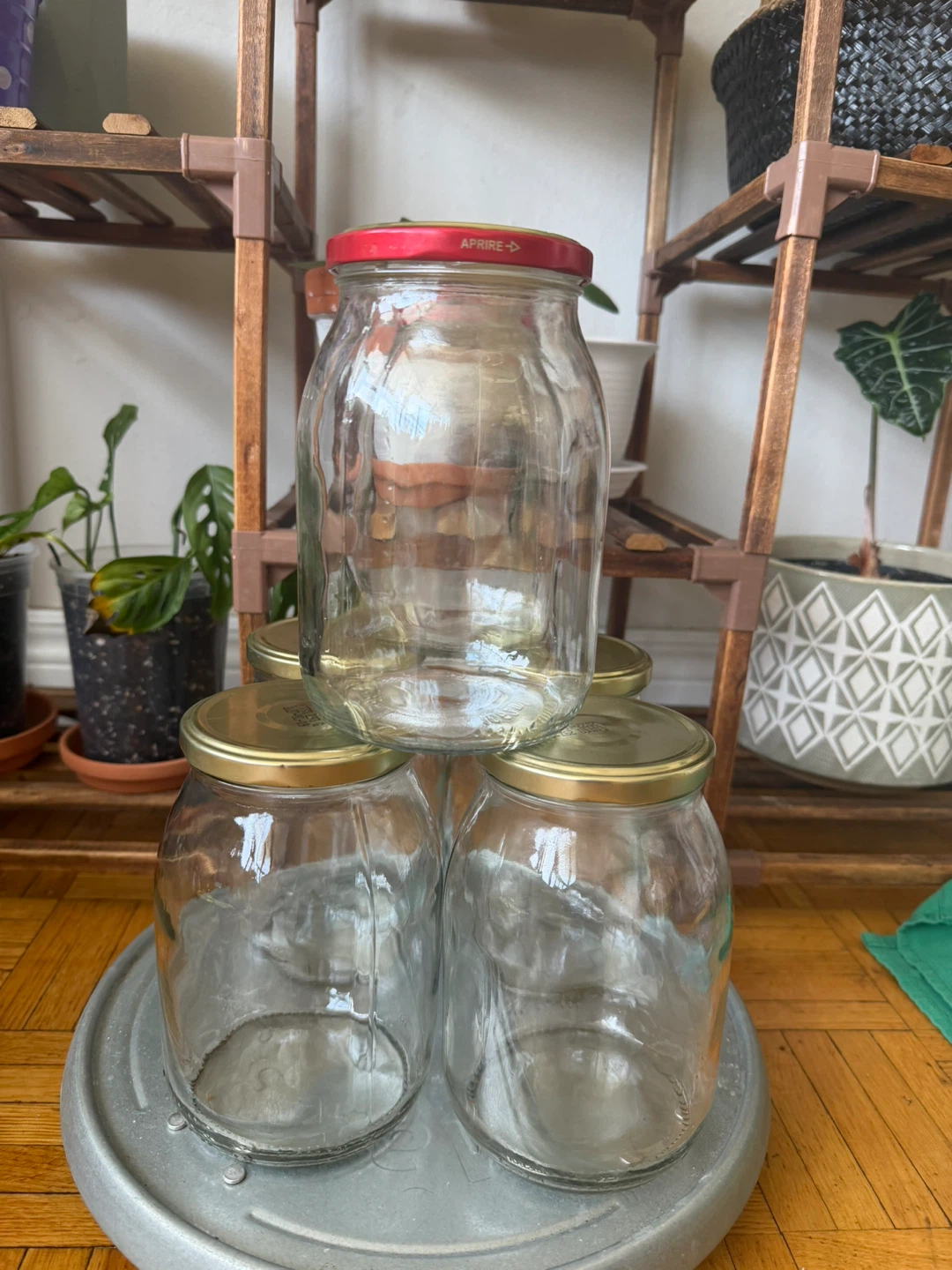 Set of 6 Glass Jars 🏈