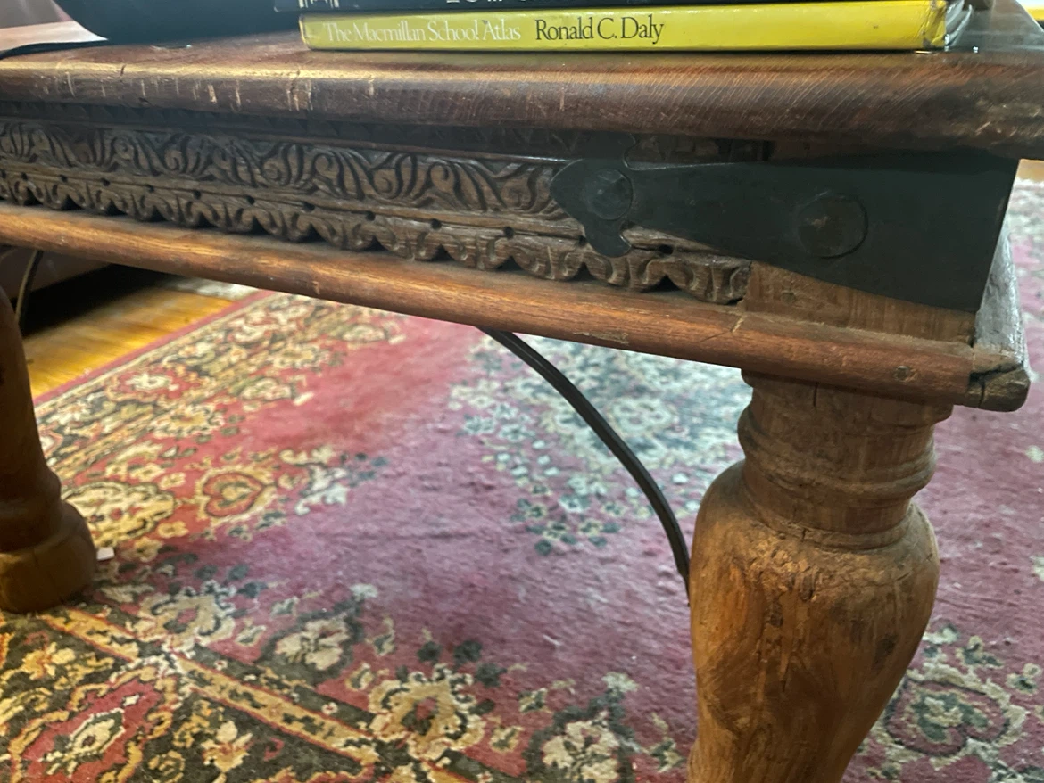 *MUST GO* Refurbished Antique Teak Wood Statement Table - photo 3