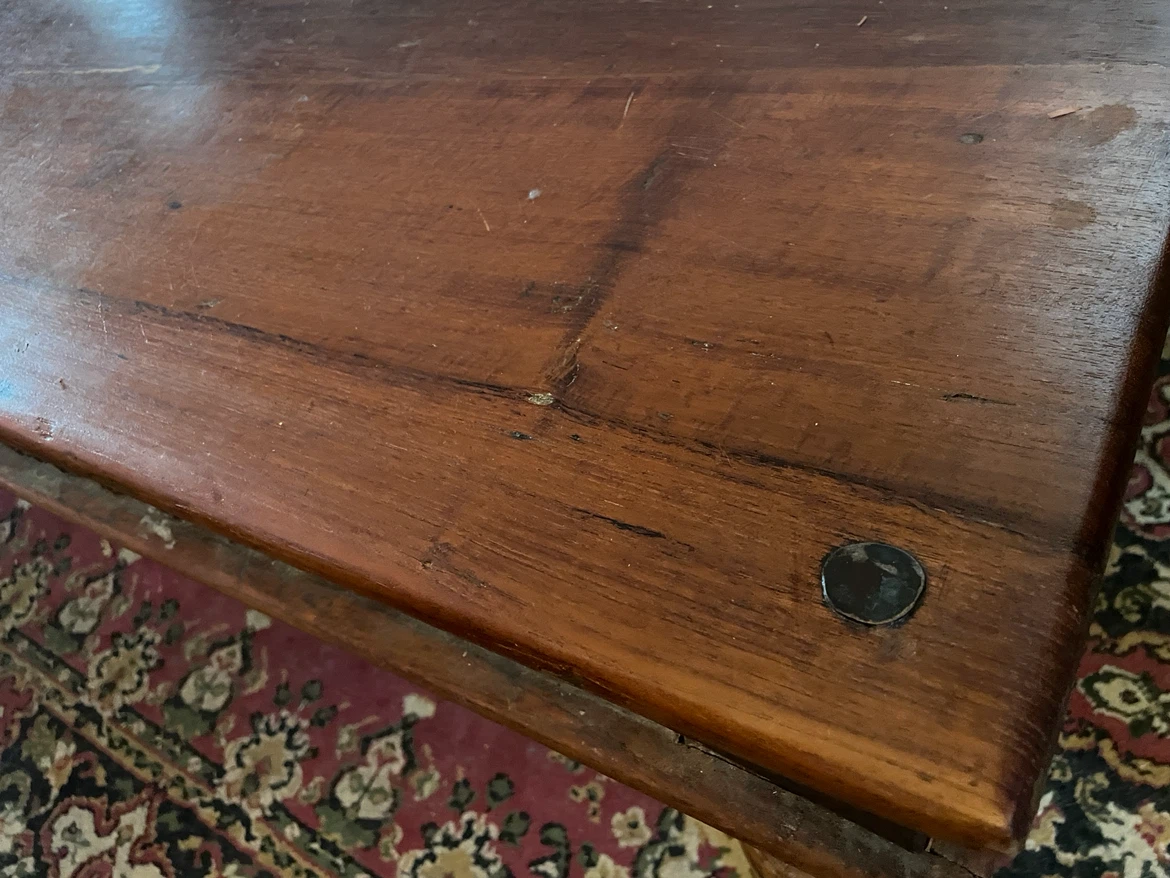 *MUST GO* Refurbished Antique Teak Wood Statement Table - photo 4