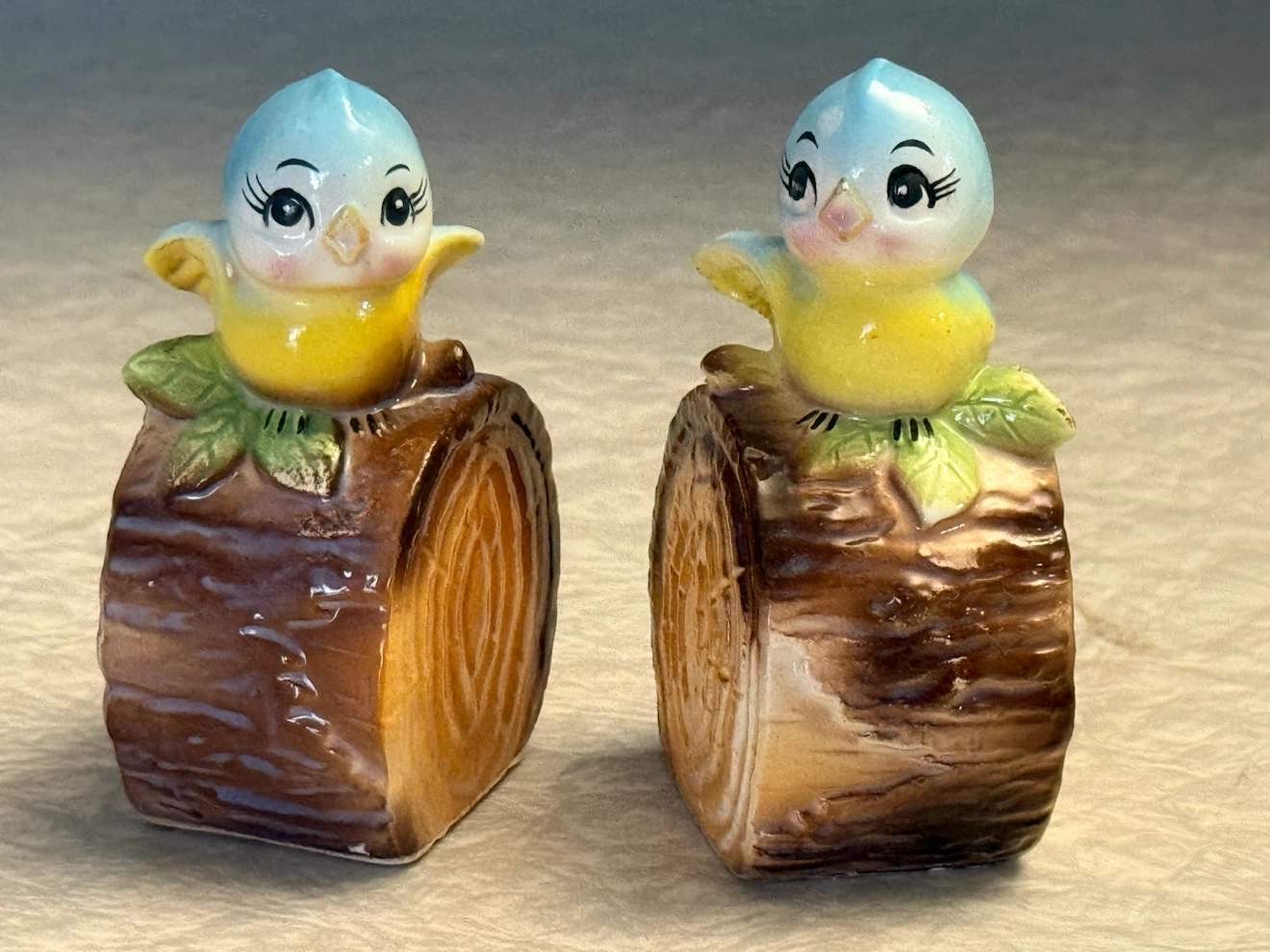 Vintage Blue Birds Salt and Pepper set