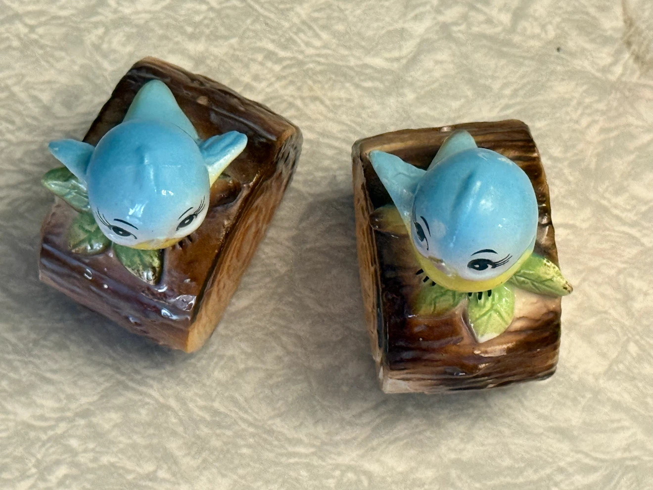 Vintage Blue Birds Salt and Pepper set - photo 2