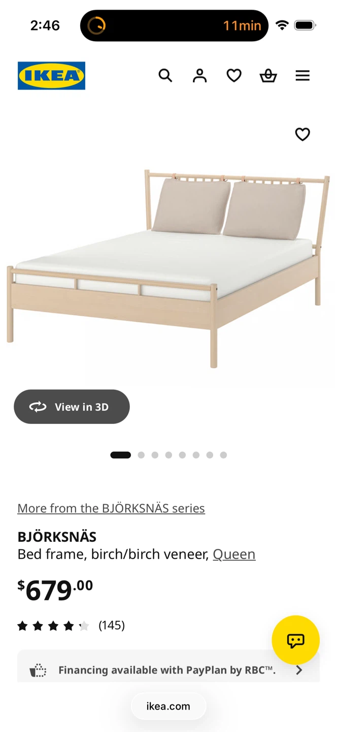 IKEA BJÖRKSNÄS Queen Bed Frame - photo 3