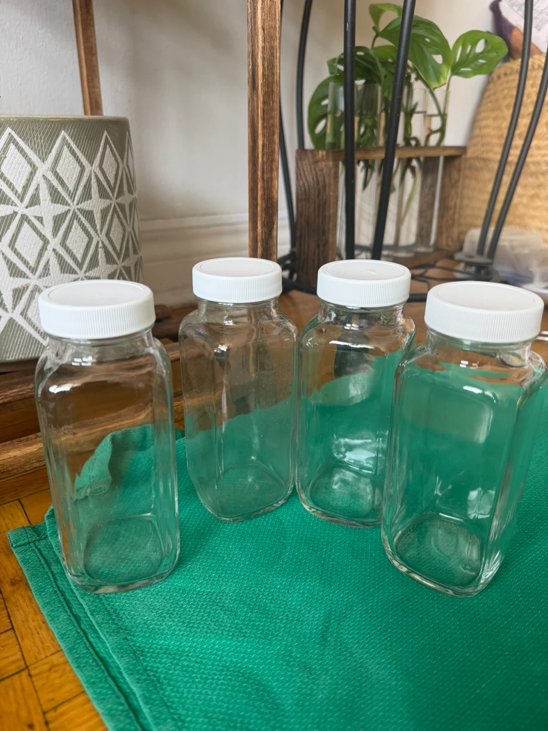 Set of 5 Glass juice Storage Jars 🏈