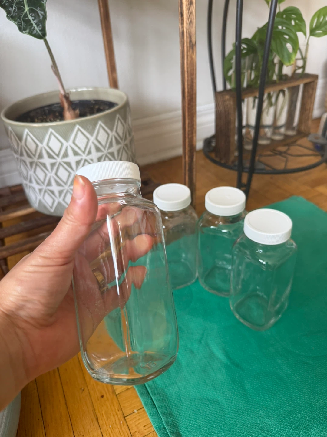 Set of 5 Glass juice Storage Jars 🏈 - photo 2